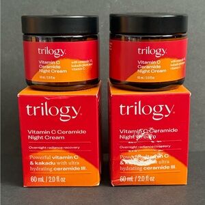2x Trilogy Vitamin C Ceramide Night Cream Vegan New Zealand 2oz/60ml EXP 05-28